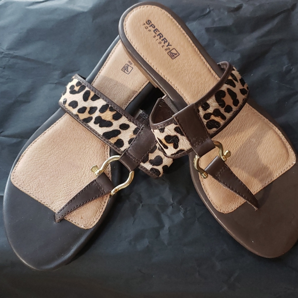 Sperry Animal Print Slides Size 7 - image 1